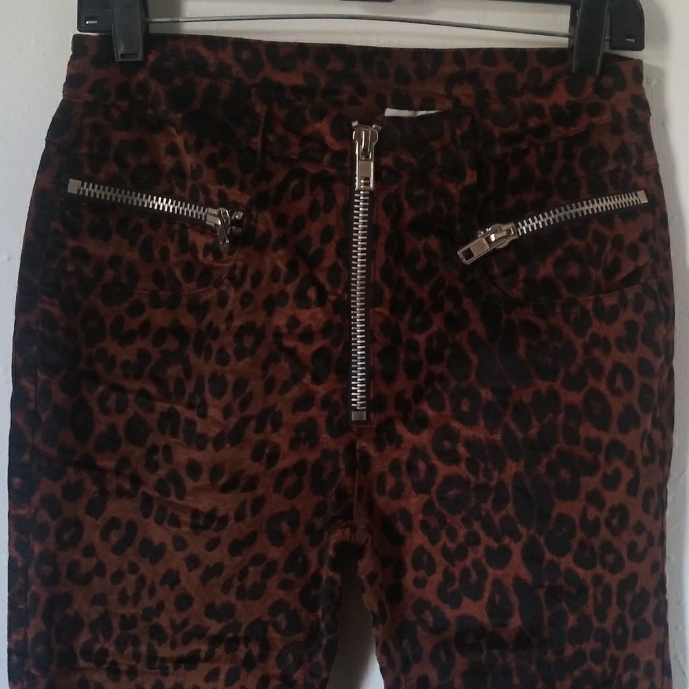 Unif print moto jeans.